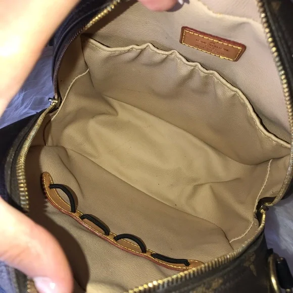 Louis Vuitton Monogram Satchel with Black and Gold Accents - Picture 5 of 8